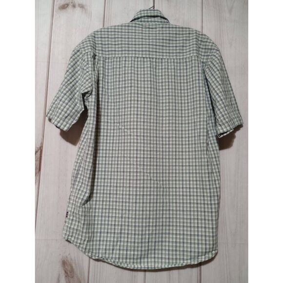 Wrangler Shirt Men's Small Green Blue‎ Button Front - Picture 2 of 7